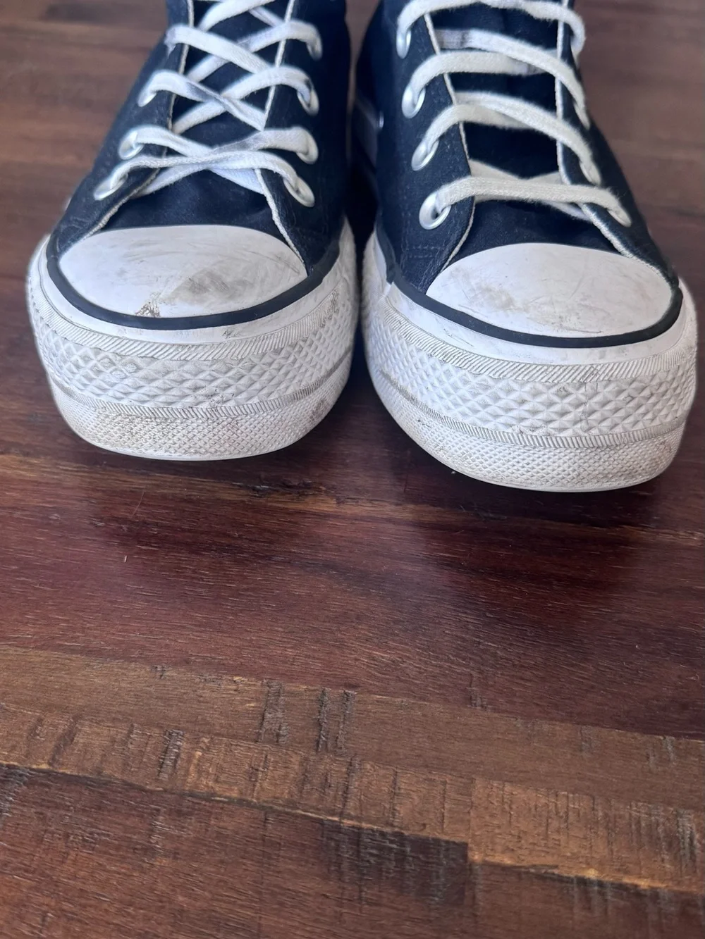 Converse All Stars Black & White platform High-Top Canvas Sneakers